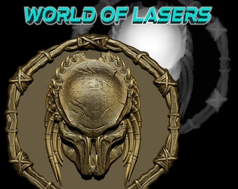 3D model Stl and Grayscale for Laser and CNC milling machines - Predator frame v2