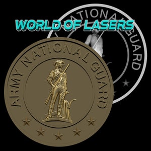 3D model Stl and Grayscale for Laser and CNC milling machines - American guard