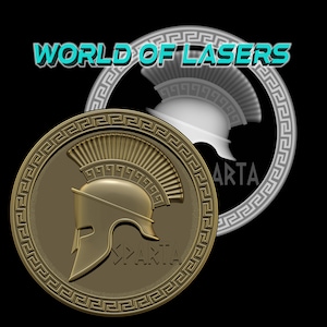 3D Modell Stl und Graustufen für Laser und CNC Fräsmaschinen - Helmet Sparta