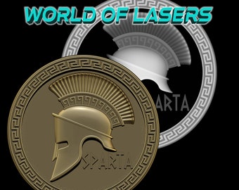3D model Stl and Grayscale for Laser and CNC milling machines - Helmet Sparta