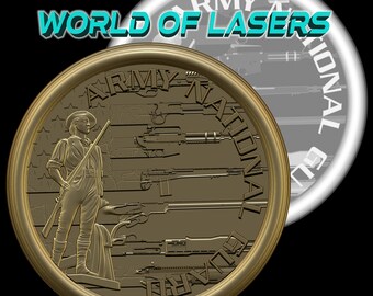 Modelo 3D Stl y Escala de Grises para fresadoras Láser y CNC - Guardia Nacional del Ejército