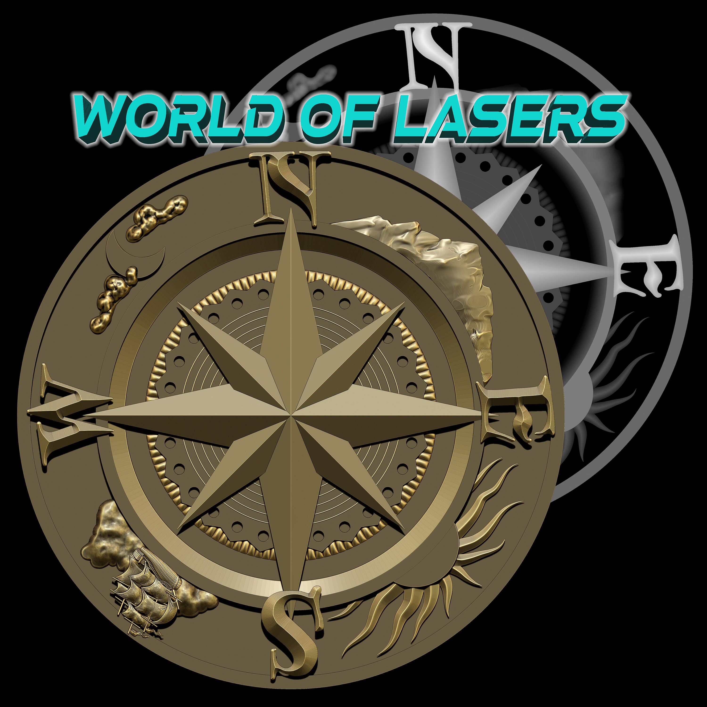 3D Model Stl and Grayscale for Laser and CNC Milling Machines - Compass ...