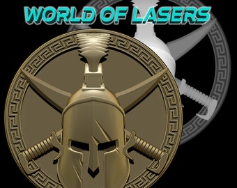 Modelo 3D Stl y Escala de Grises para fresadoras Láser y CNC - Casco con cuchillos