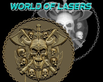 Modelo 3D Stl y Escala de Grises para fresadoras Láser y CNC - Escudo celta