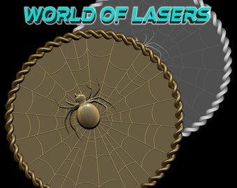 3D model Stl and Grayscale for Laser and CNC milling machines - Spider