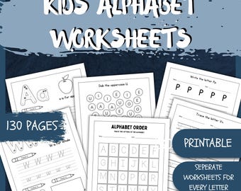 Alphabet Workbook: Preschool Handwriting Practice (Digital Download)