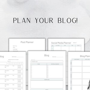 Weekly Blog Post Planner Examples EDITABLE Blogger Planner Blog Planner PDF Digital Blogging Budget ...