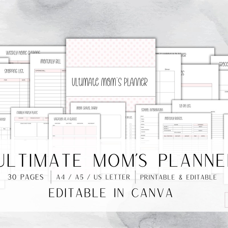 Mom Planner - Etsy