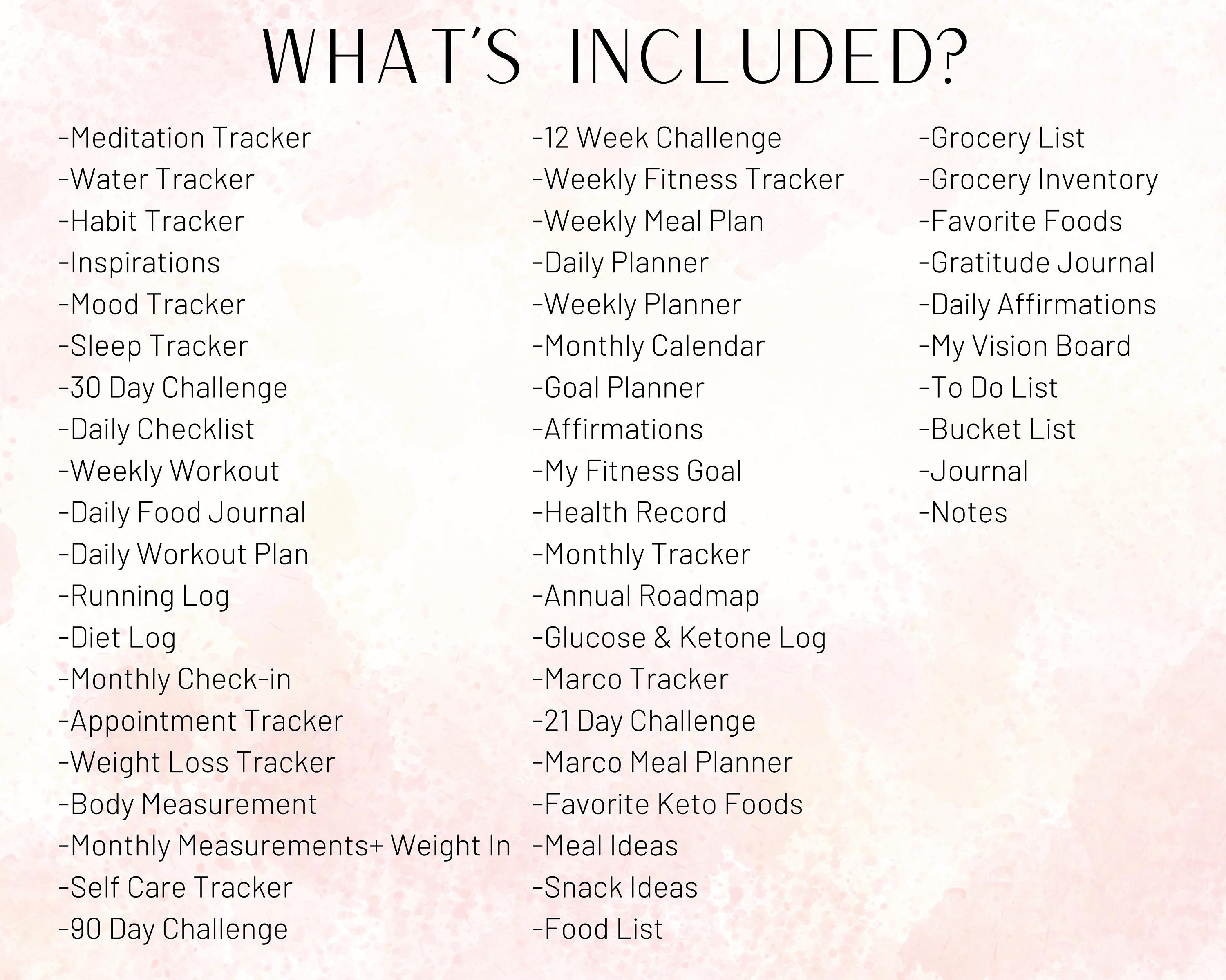 EDITABLE Keto Diet Planner CANVA Healthy Food Journal Fitness