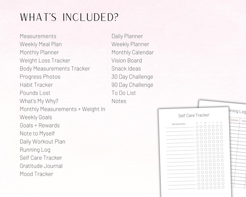 EDITABLE Weight Loss Planner Canva Weight Control Planner Tracker ...