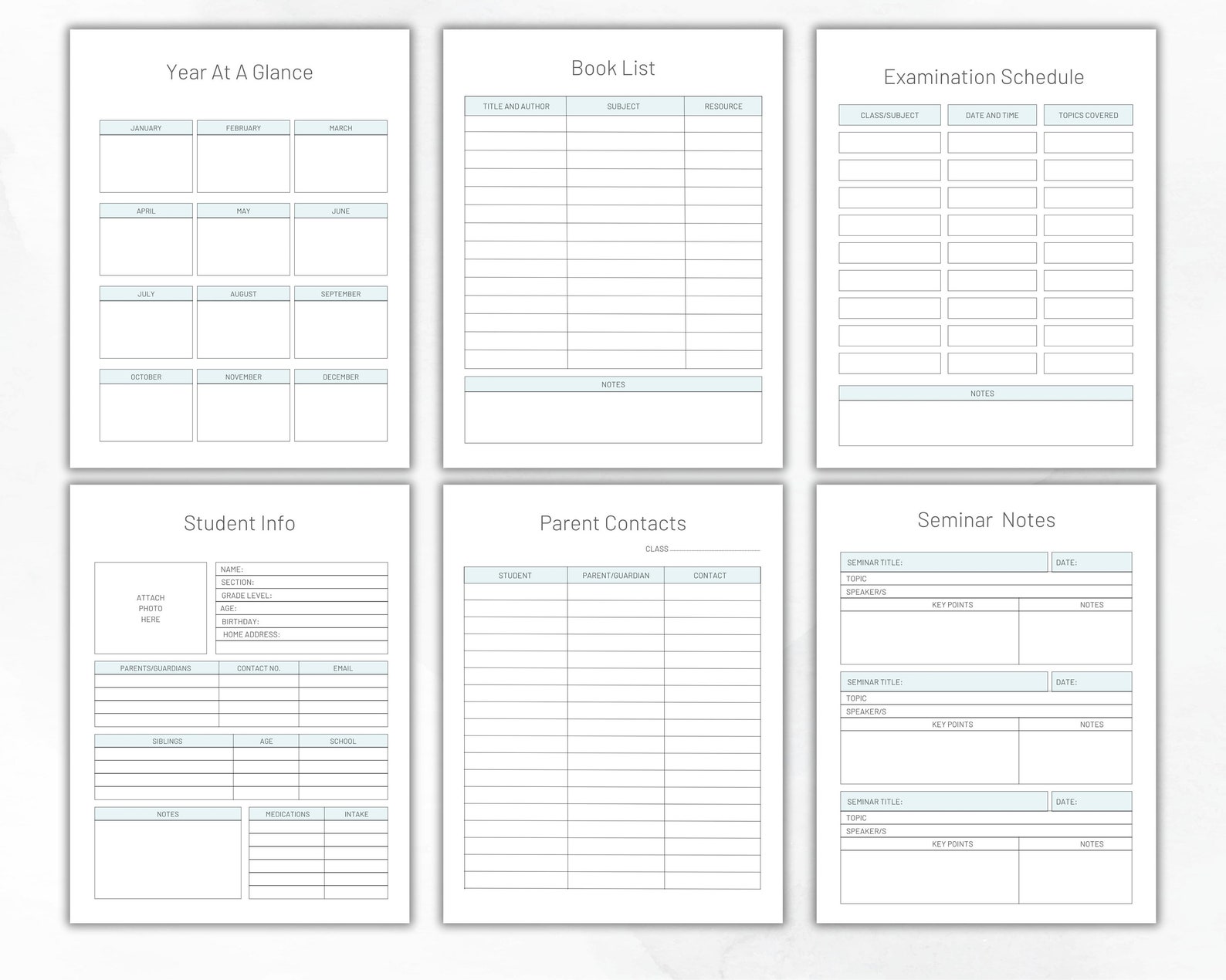 EDITABLE Canva Teacher Planner PDF Lesson Planner Class Schedule ...