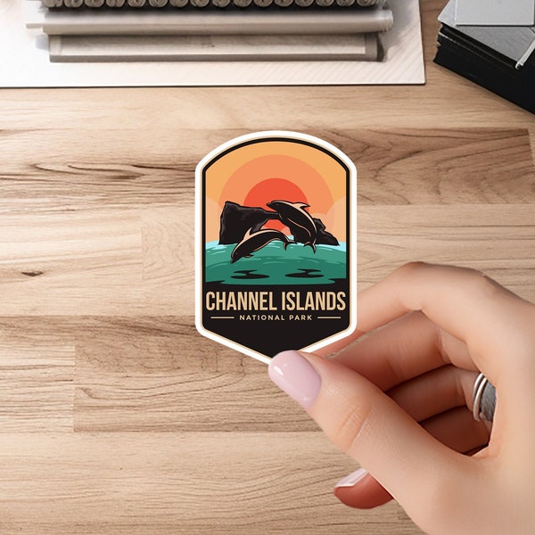 Channel Islands National Park Badge Stickers | Laptop, Water bottle, Luggage Locker | Passport Colors | US National Parks Decal, Waterproof