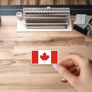 Canadian Flag Sticker, Canada Flag, Canuck, Car Window Decal, Bumper Sticker, Water Bottle, Tumbler, Tablet, Laptop, Waterproof, Vinyl