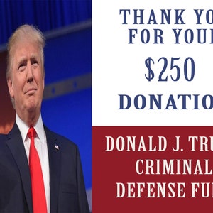 Prank Postcard | Donald Trump Criminal Defense Fund Donation | Prank Practical Joke Revenge | 100% Anonymous | Sent Directly To Your Victim