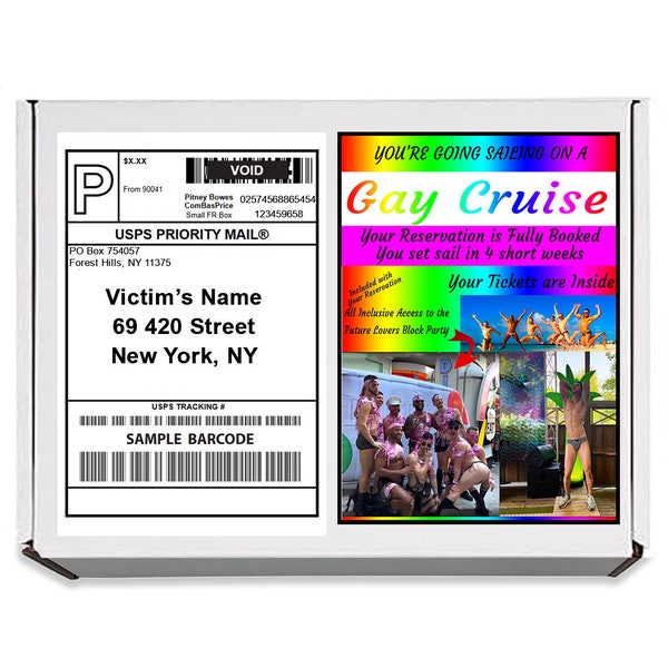 Gay Cruise Prank Mailer | Fake Product Prank Mail | Prank Practical Joke Revenge | 100% Anonymous  Gag gift Sent Directly To Your Victim