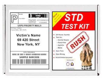 Fake Product Prank Mail | STD Test Kit | Prank Practical Joke Revenge | 100% Anonymous | Funny Gag gift Sent Directly To Your Victim, Friend
