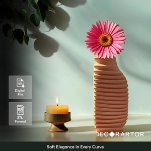 Terracina Vase – Modern Home Decor – 3D Printable Model | Digital STL File | Instant Download for Home Printing