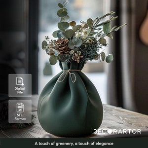 Evergreen Vase – Modern Home Decor – 3D Printable Model | Digital STL File | Instant Download for Home Printing