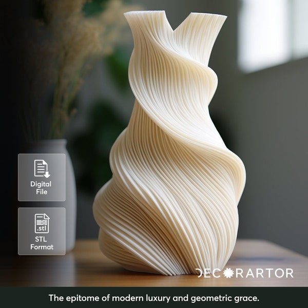 Vivara Vase – Modern Home Decor – 3D Printable Model | Digital STL File | Instant Download for Home Printing