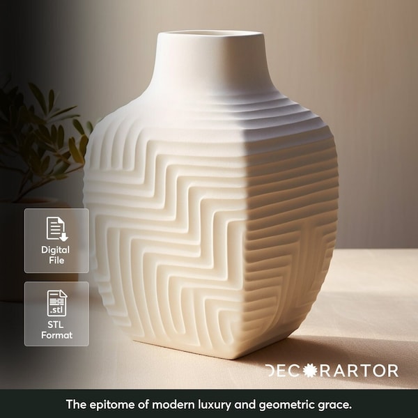 Tavoliere Vase – Modern Home Decor – 3D Printable Model | Digital STL File | Instant Download for Home Printing