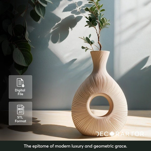 Nordend Vase – Modern Home Decor – 3D Printable Model | Digital STL File | Instant Download for Home Printing
