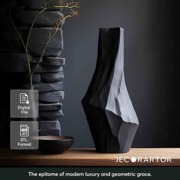 Lane Vase – Modern Home Decor – 3D Printable Model | Digital STL File | Instant Download for Home Printing