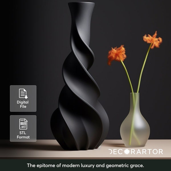 Sunrise Vase – Modern Home Decor – 3D Printable Model | Digital STL File | Instant Download for Home Printing