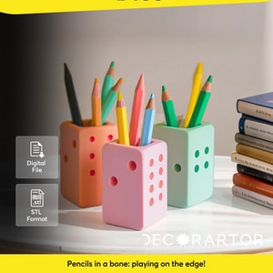 Multi-purpose Holder for Toothbrushes, Pencils and More Dice