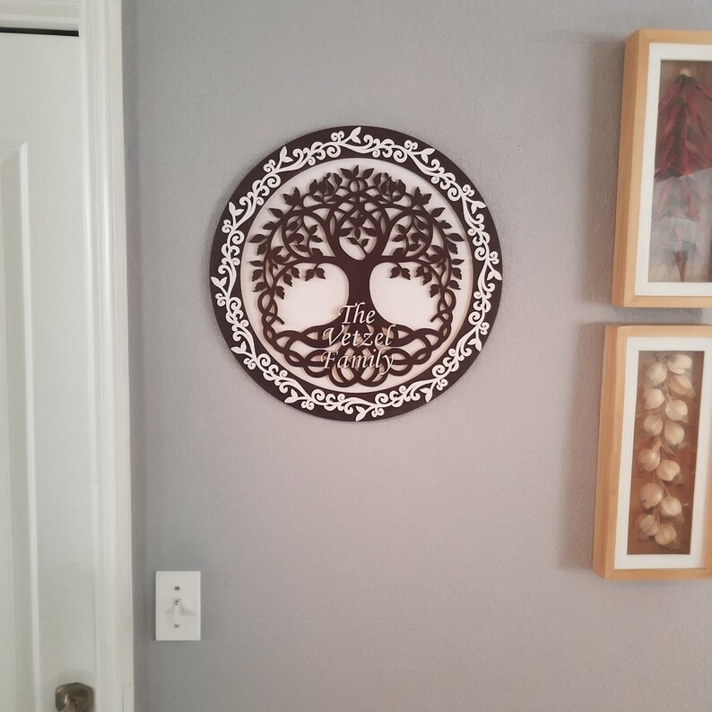 Striking Custom Family Tree Wall Art Personalized Laser Cut Tree of