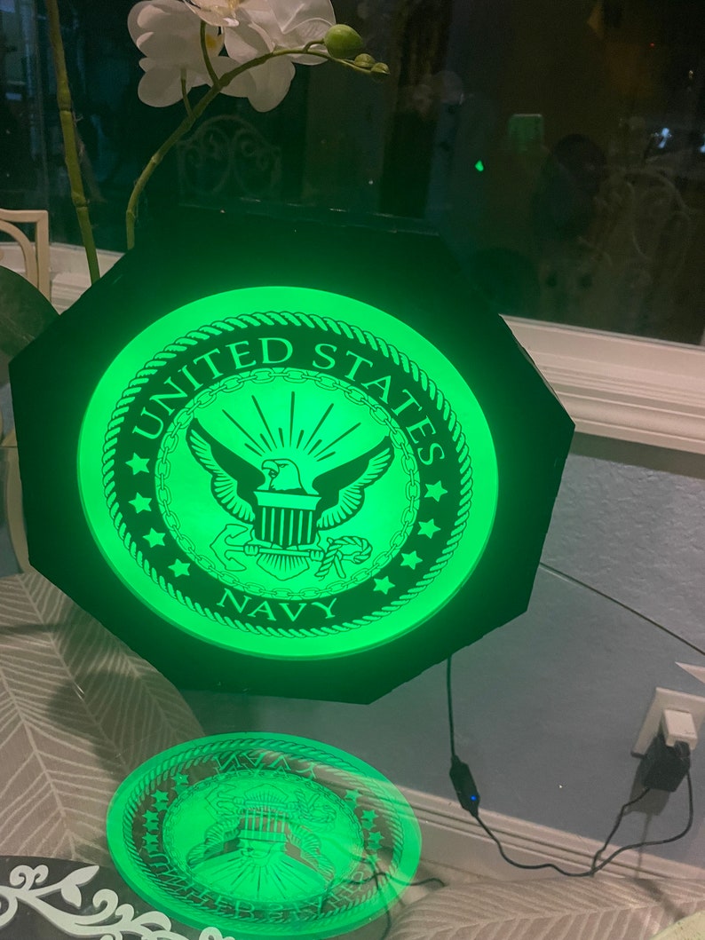 Navy LED Emblem – Sail With Honor and Pride - Etsy