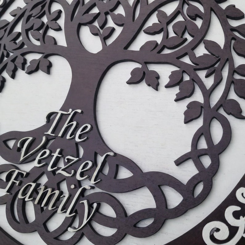 Striking Custom Family Tree Wall Art Personalized Laser Cut Tree of