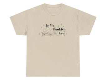 In My Bookish Era T-Shirt | Open Book Illustration, Reading Shirt, Book Lover Tee