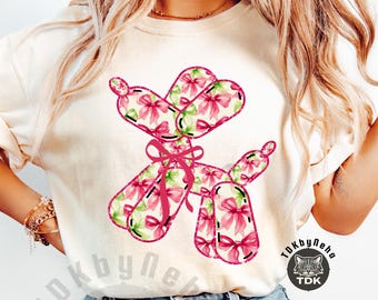 Preppy Balloon Dog png Coquette Bows png Coquette Aesthetic png Girly Preppy png Soft Girl Era png Coquette Shirt Design Dog Sublimation