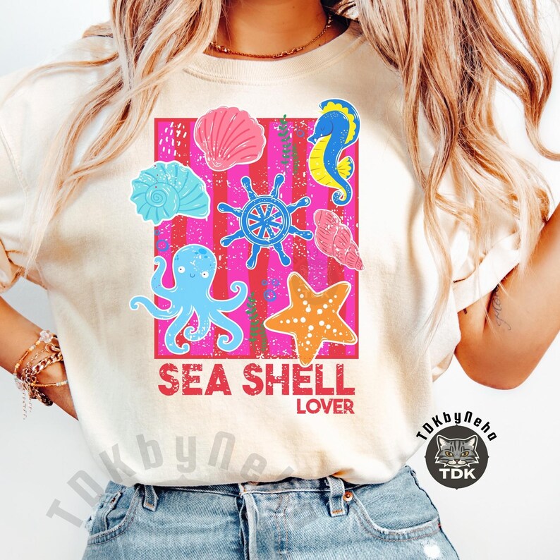 Seashell Png, Coastal Png, Beach Shirt Design, Under Sea Png, Summer ...