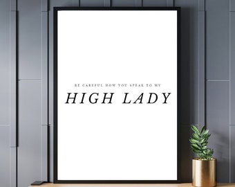 Be Careful How You Speak | Azriel Quote Poster