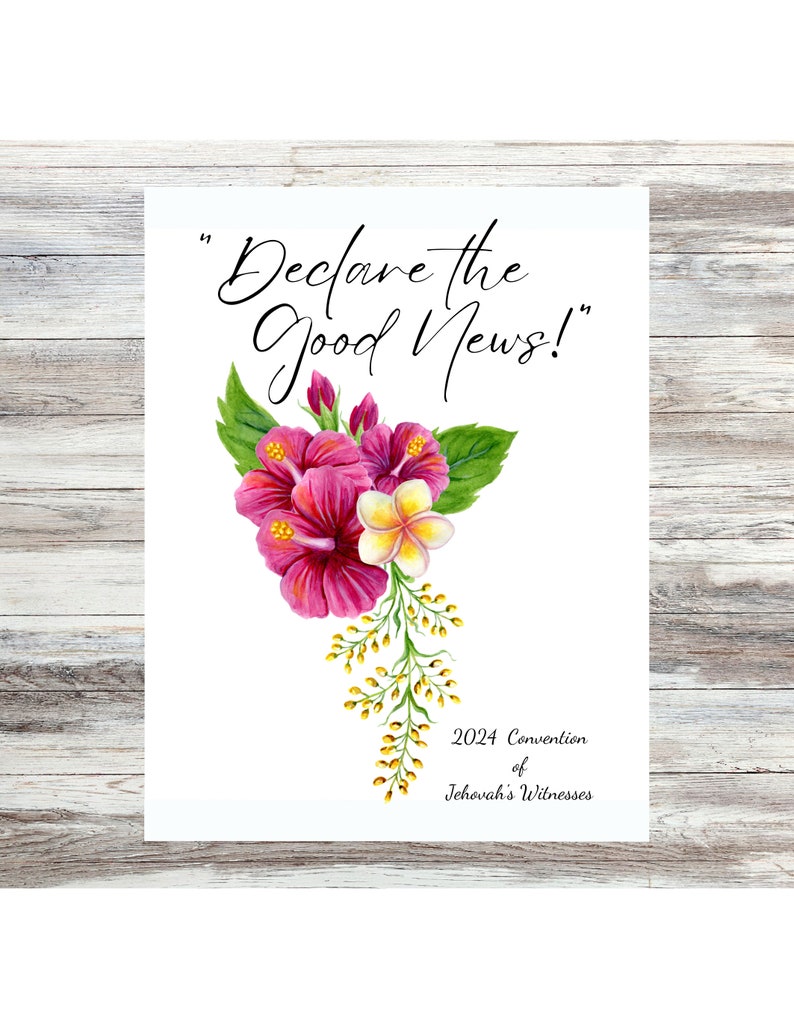 2024 JW Convention Declare the Good News Notebook Tropical Hibiscus