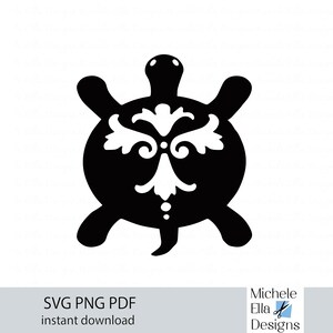 Turtle SVG, Sea Turtle SVG, Turtle Clipart, Turtle Silhouette, Turtle PNG, Turtle Cricut, Turtle Pattern, Vector Turtle, Turtle Fancy Shell