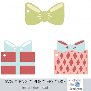 Gift tags SVG bundle, Christmas present tag SVG, Gift for her present gift tag, Paper Craft file,