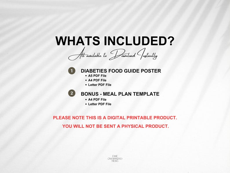 Diabetes Food Guide Poster: Diabetic Meal Plan, Grocery List (Digital Download) image 9