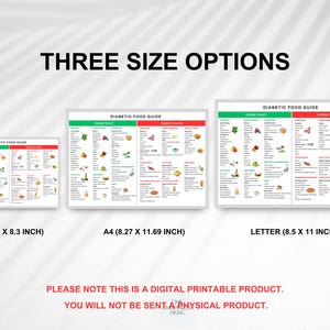 Diabetes Food Guide Poster: Diabetic Meal Plan, Grocery List (Digital Download) image 5