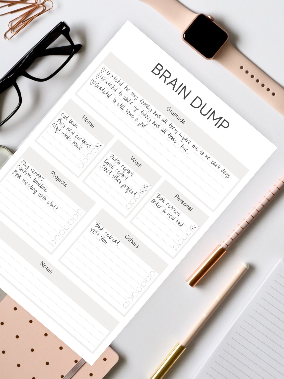 Brain Dump Printable ADHD Brain Dump Thought Organizer - Etsy