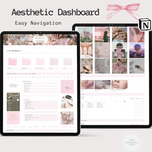 Notion Template, Coquette Notion Planner,That Girl Notion Planner, Notion Life Planner, Aesthetic Notion, Ultimate Notion, Notion Dashboard