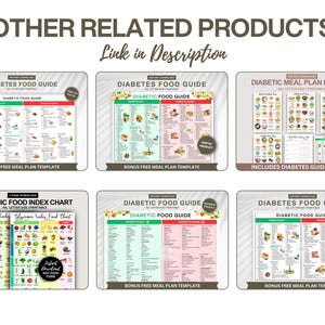 Diabetes Food Guide Poster: Diabetic Meal Plan, Grocery List (Digital Download) image 8