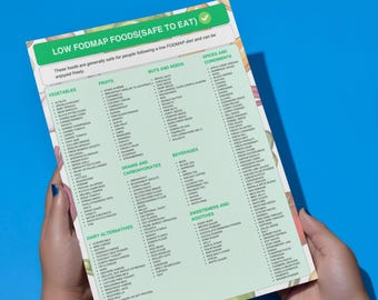 FODMAP Food List: IBS Diet Guide with Bonus Poster (Digital Download)