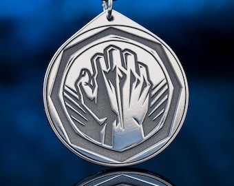 Monk Class Pendant, Monk Necklace, Martial Arts Jewelry, Dungeons and Dragons Gift, Ki Symbol