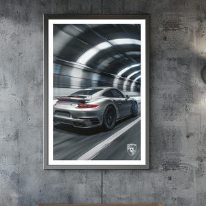 Vintage Porsche 911 Poster: Classic Car Wall Art