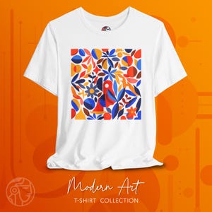Abstract Art Graphic Tee: Colorful Modern Print T-Shirt
