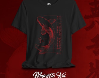 Red Koi Fish T-Shirt – Japanese Art, Fish Lover Gift
