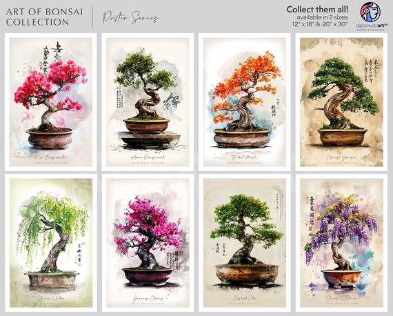 絵画 bonsai Bonsai Tree Print, Japanese Wall Art, Botanical Wall Art