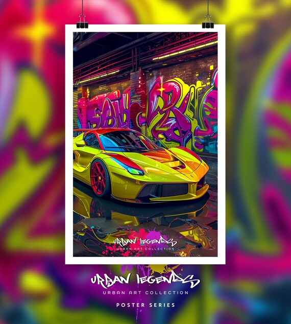 額縁 Displate YellowFerrari Limited Poster 額縁 Displate YellowFerrari Limited Poster Ferrari 458